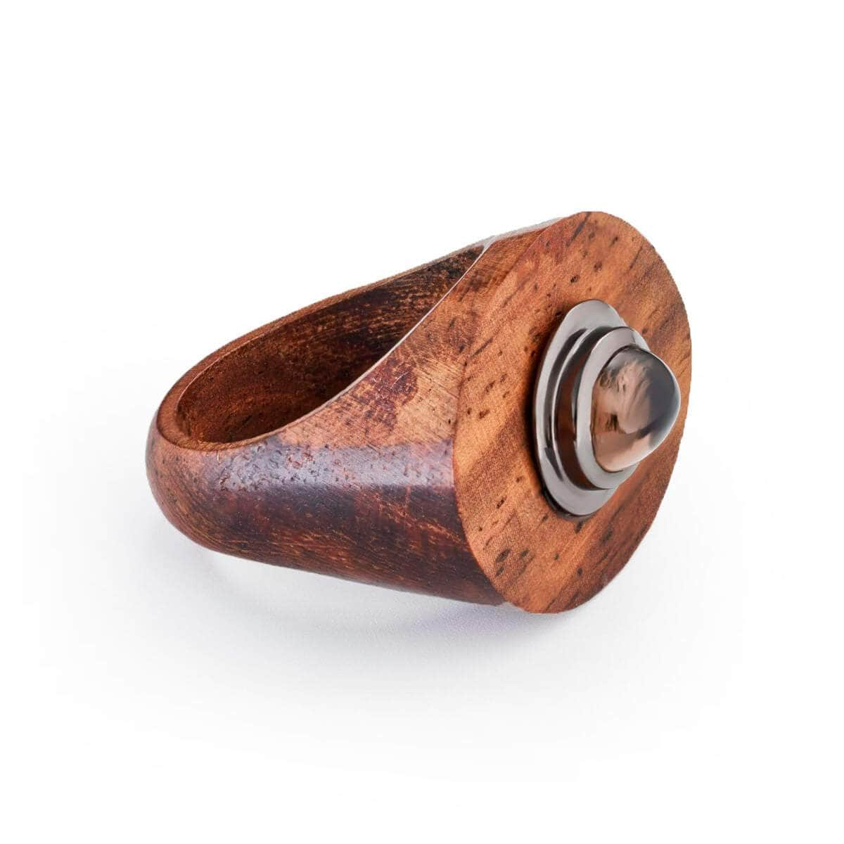 Tenara Smoky Quartz Wood Ring GERMAN KABIRSKI