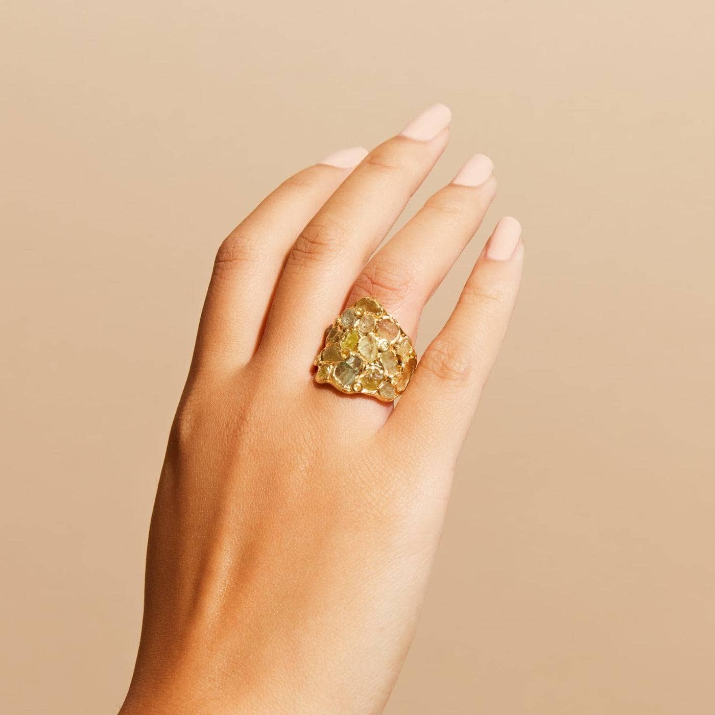 Tiara Chrysoberyl and Yellow Sapphire Ring GERMAN KABIRSKI