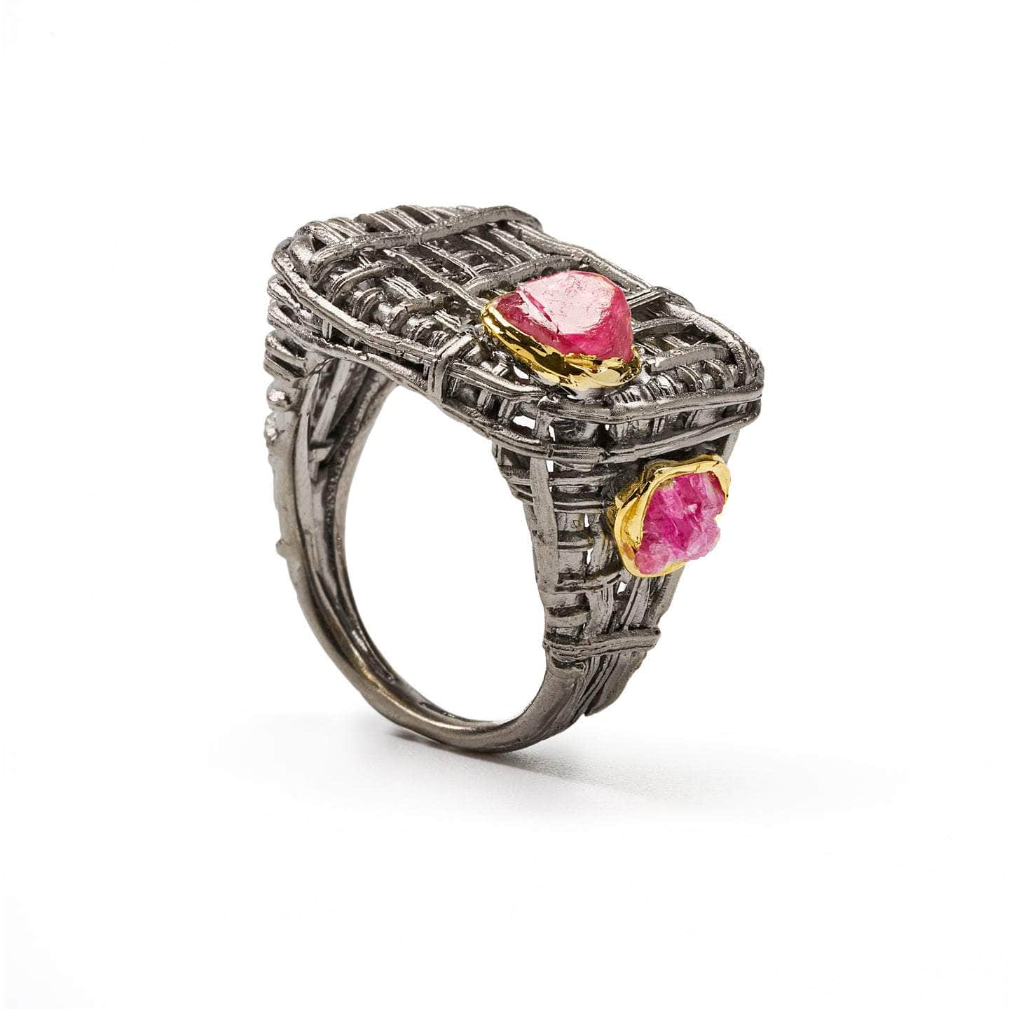 Wenn Pink Spinel Rough Ring GERMAN KABIRSKI